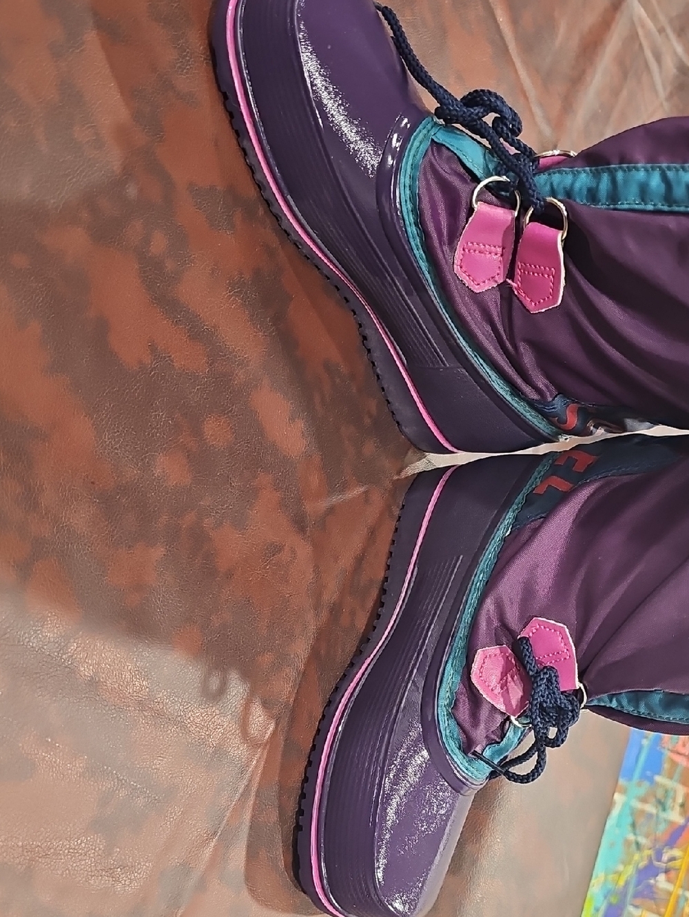 P Purple And Blue Boots New Old Stock No Tags Sz 6 Sorel - Picture 9 of 9